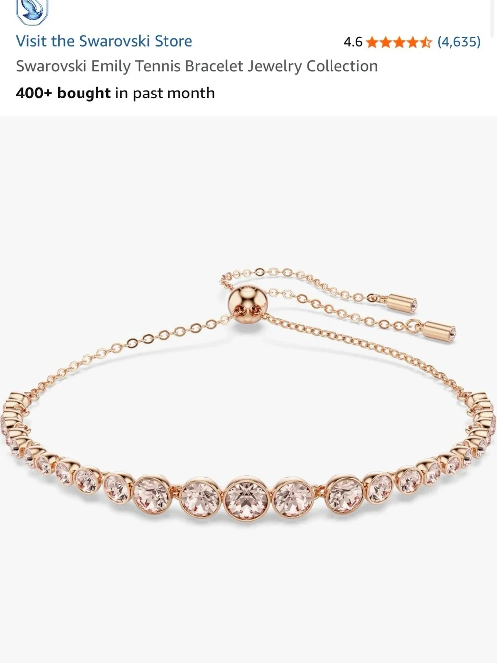 Swarovski rose Gold-Tone Crystal Imber Emily Bracelet